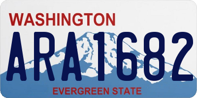 WA license plate ARA1682