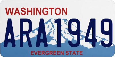 WA license plate ARA1949