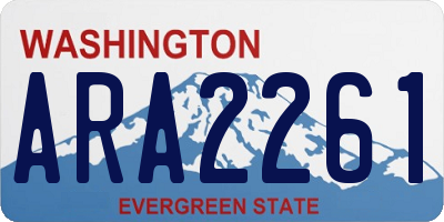 WA license plate ARA2261