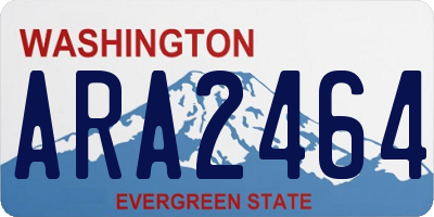 WA license plate ARA2464