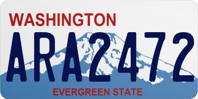 WA license plate ARA2472