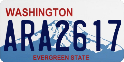 WA license plate ARA2617