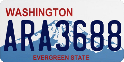 WA license plate ARA3688