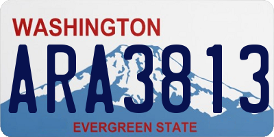WA license plate ARA3813