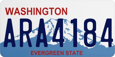 WA license plate ARA4184
