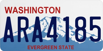 WA license plate ARA4185