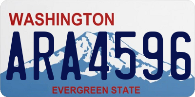 WA license plate ARA4596