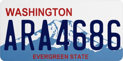 WA license plate ARA4686