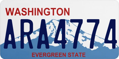 WA license plate ARA4774