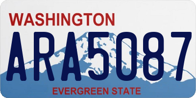 WA license plate ARA5087