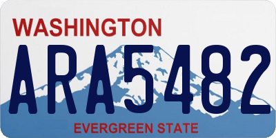 WA license plate ARA5482