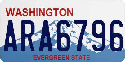 WA license plate ARA6796