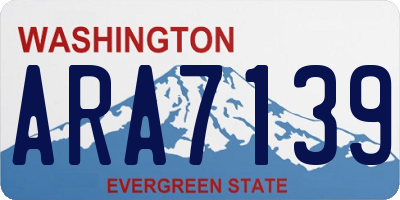 WA license plate ARA7139