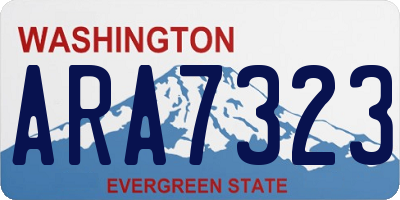 WA license plate ARA7323