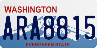 WA license plate ARA8815