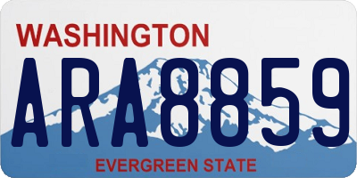 WA license plate ARA8859