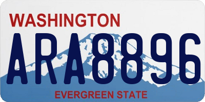 WA license plate ARA8896