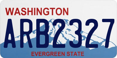 WA license plate ARB2327