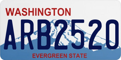 WA license plate ARB2520