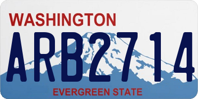 WA license plate ARB2714