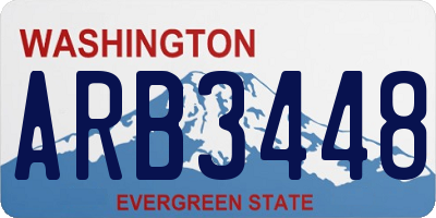 WA license plate ARB3448