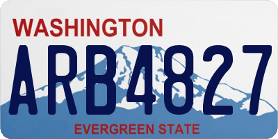 WA license plate ARB4827