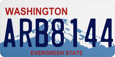 WA license plate ARB8144