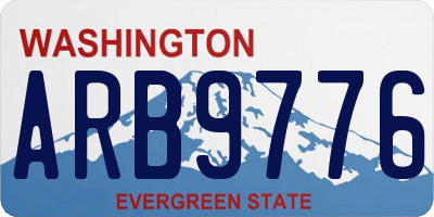WA license plate ARB9776