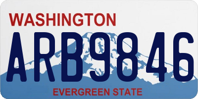 WA license plate ARB9846