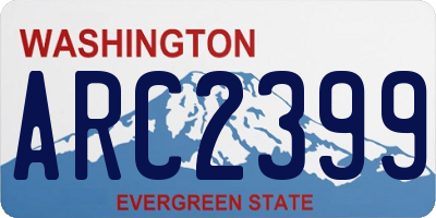 WA license plate ARC2399