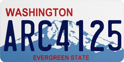 WA license plate ARC4125