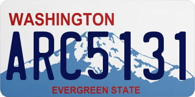 WA license plate ARC5131