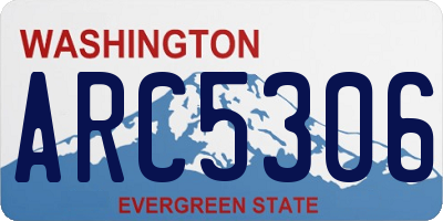 WA license plate ARC5306