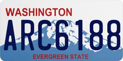 WA license plate ARC6188
