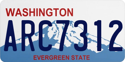 WA license plate ARC7312
