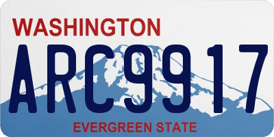 WA license plate ARC9917