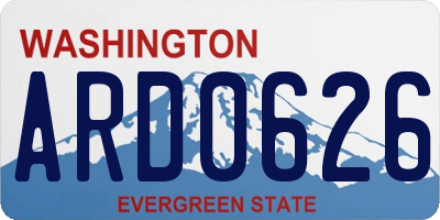 WA license plate ARD0626