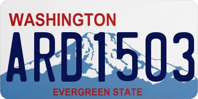 WA license plate ARD1503