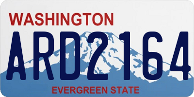 WA license plate ARD2164