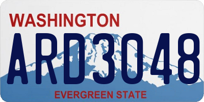 WA license plate ARD3048