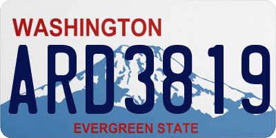 WA license plate ARD3819