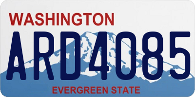 WA license plate ARD4085