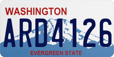 WA license plate ARD4126