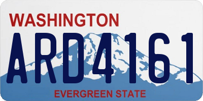 WA license plate ARD4161