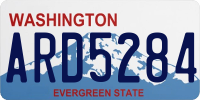 WA license plate ARD5284