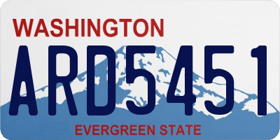 WA license plate ARD5451