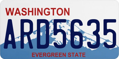 WA license plate ARD5635