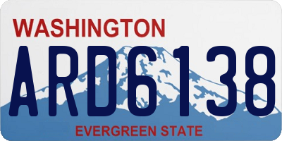 WA license plate ARD6138