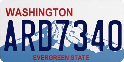 WA license plate ARD7340
