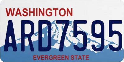 WA license plate ARD7595